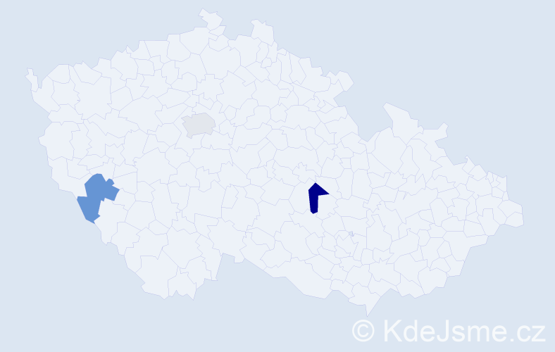 Příjmení: 'Vasylevych', počet výskytů 3 v celé ČR
