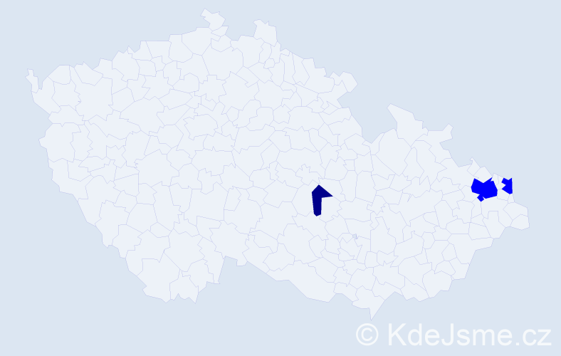 Příjmení: 'Smuszová', počet výskytů 4 v celé ČR