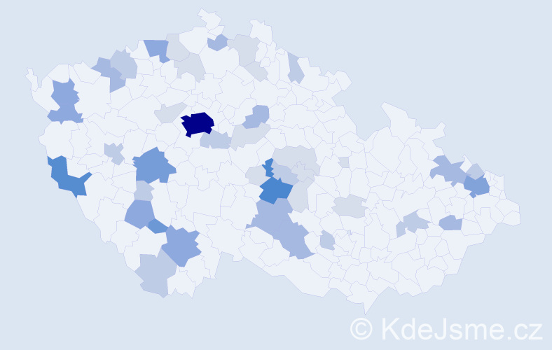 Příjmení: 'Kreuzová', počet výskytů 130 v celé ČR