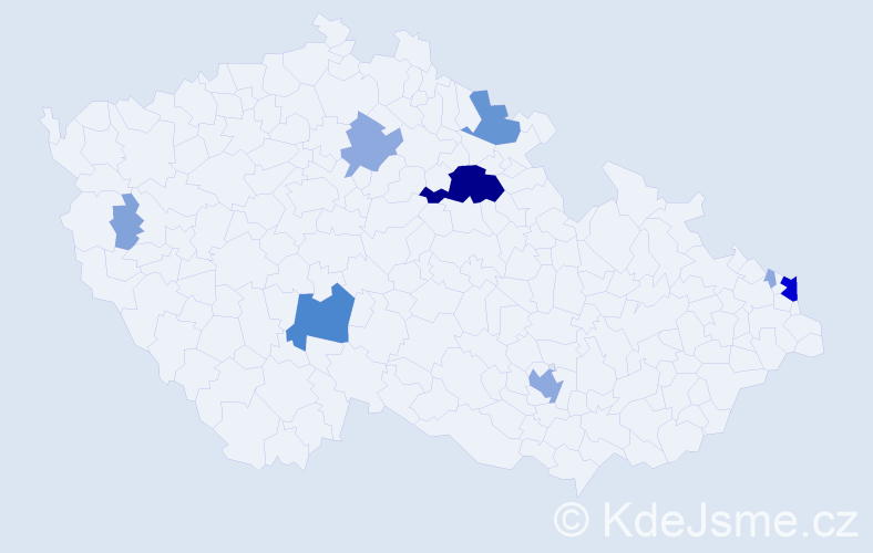 Příjmení: 'Borys', počet výskytů 27 v celé ČR