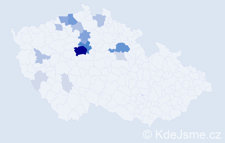 Příjmení: 'Kuličová', počet výskytů 56 v celé ČR