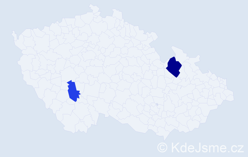 Příjmení: 'Predajňa', počet výskytů 6 v celé ČR