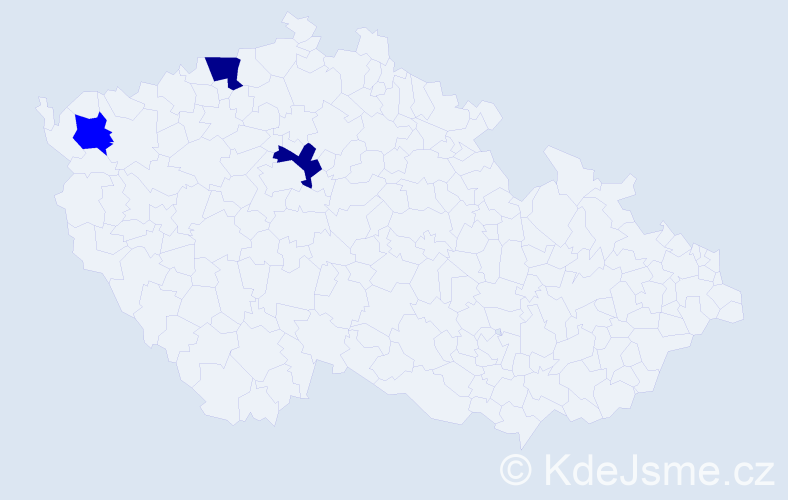 Příjmení: 'Smyth', počet výskytů 5 v celé ČR