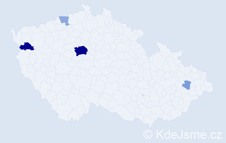Příjmení: 'Apjár', počet výskytů 17 v celé ČR