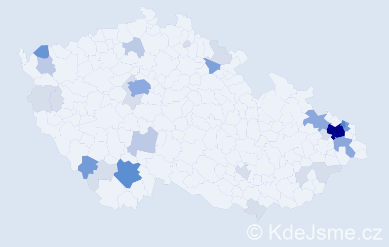 Příjmení: 'Kursová', počet výskytů 88 v celé ČR