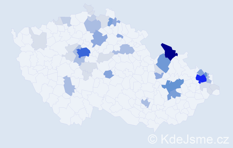 Příjmení: 'Nitsche', počet výskytů 147 v celé ČR