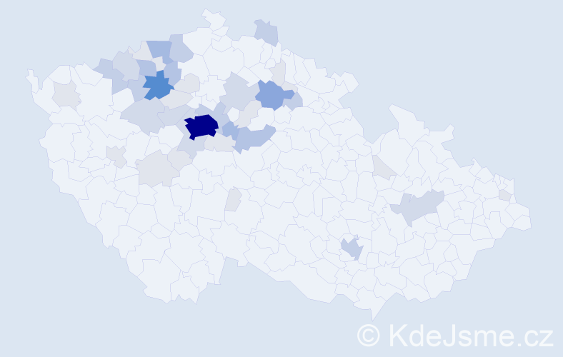 Příjmení: 'Vohánková', počet výskytů 125 v celé ČR