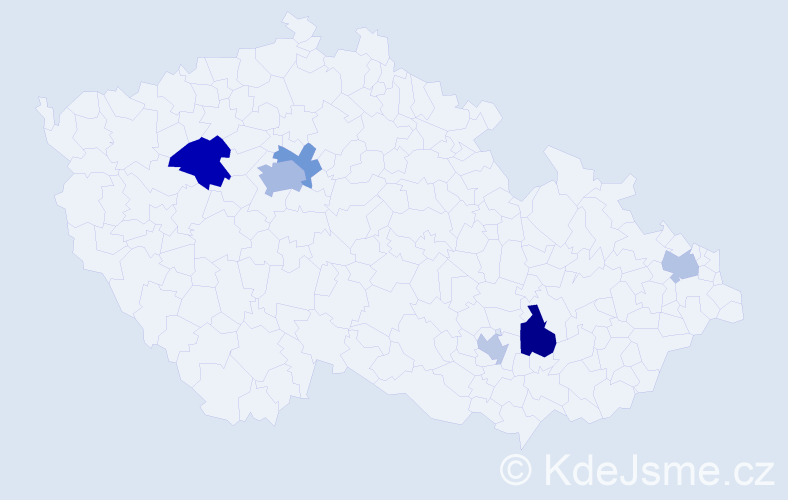 Příjmení: 'Dykovets', počet výskytů 11 v celé ČR