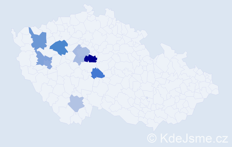 Příjmení: 'Khollová', počet výskytů 21 v celé ČR