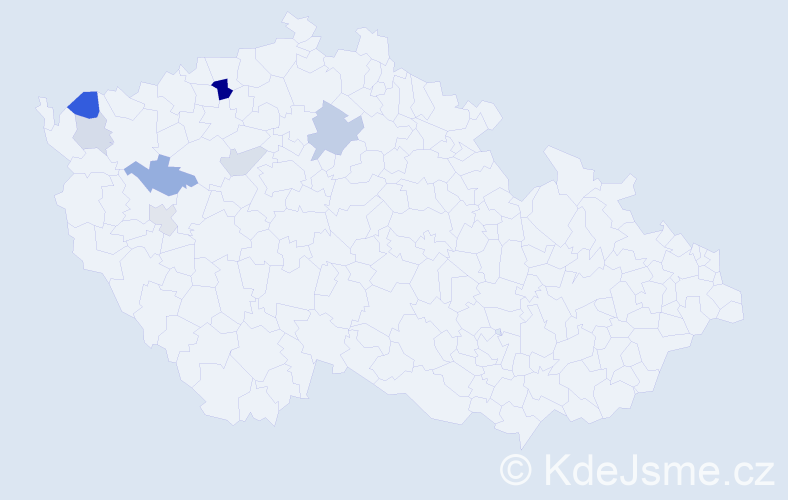 Příjmení: 'Málišová', počet výskytů 13 v celé ČR