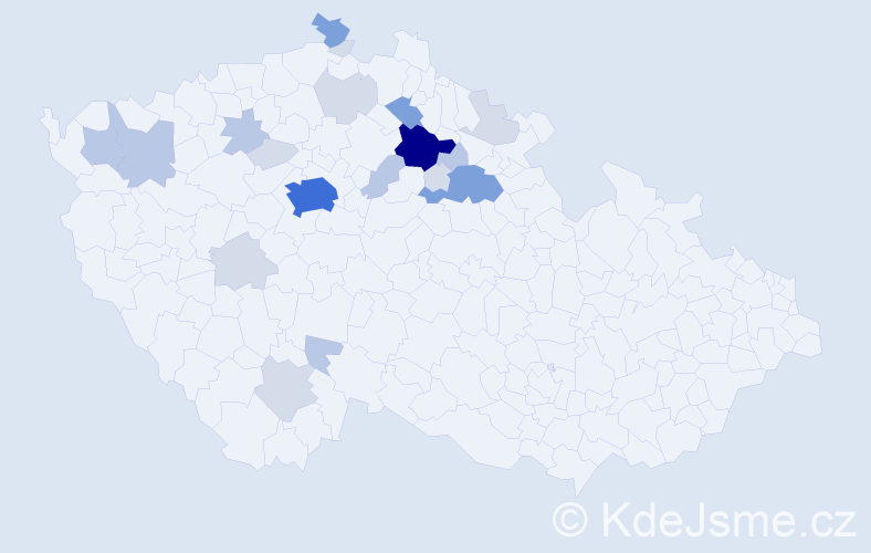 Příjmení: 'Rejha', počet výskytů 62 v celé ČR