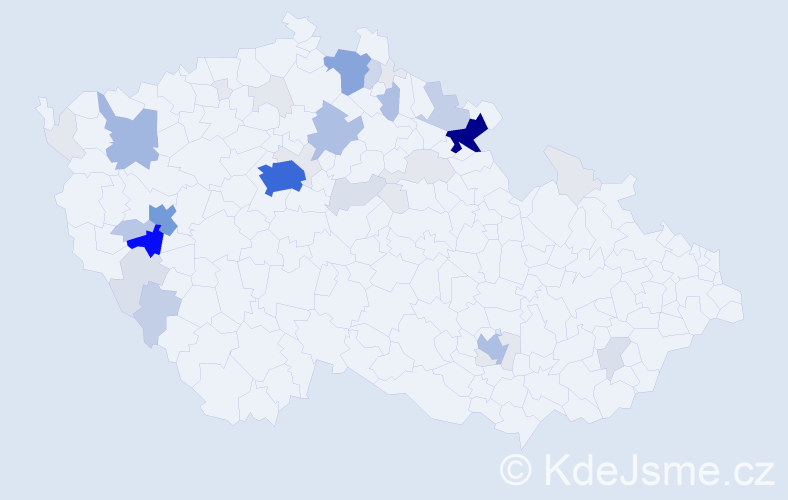 Příjmení: 'Regnerová', počet výskytů 183 v celé ČR