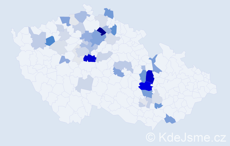 Příjmení: 'Dražil', počet výskytů 160 v celé ČR