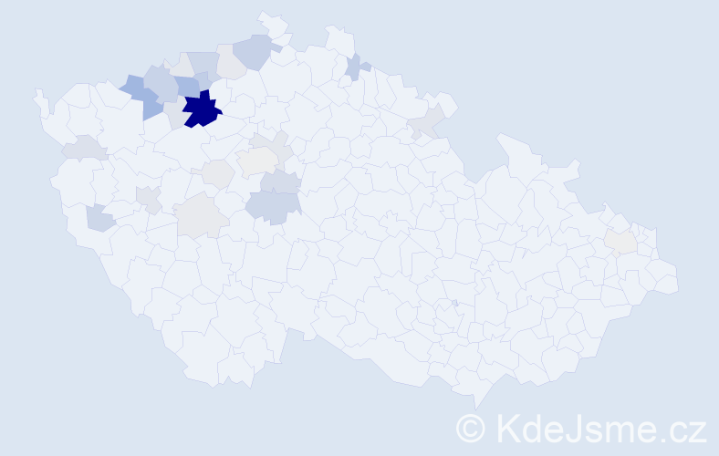 Příjmení: 'Borl', počet výskytů 111 v celé ČR
