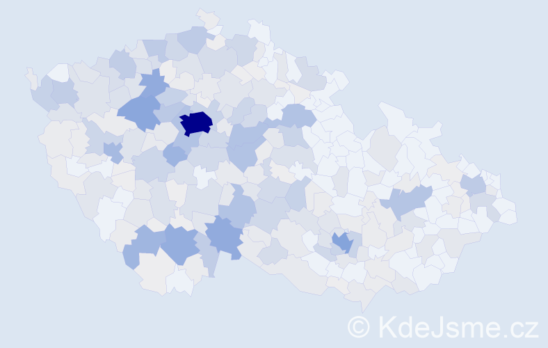 Příjmení: 'Hrbek', počet výskytů 1216 v celé ČR