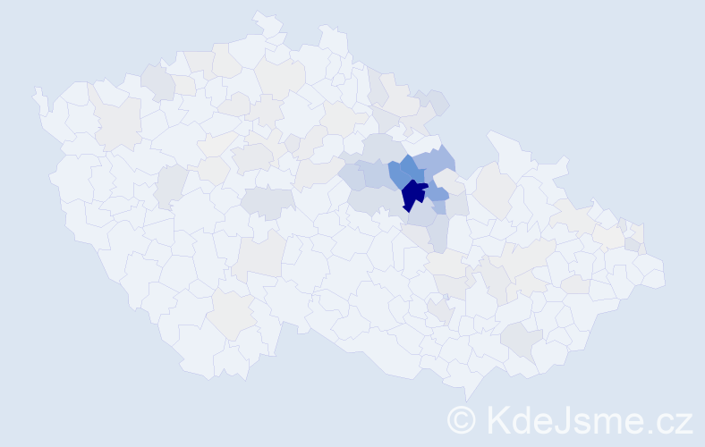 Příjmení: 'Bezdíček', počet výskytů 310 v celé ČR