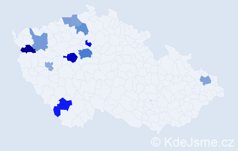 Příjmení: 'Filatov', počet výskytů 26 v celé ČR