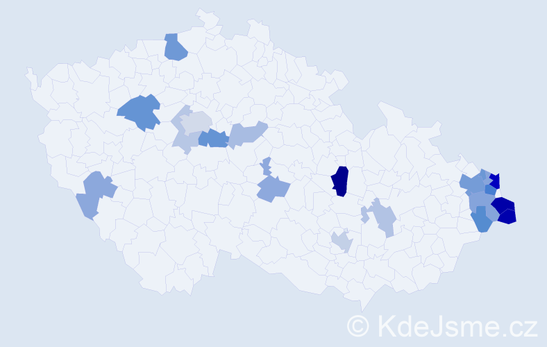 Příjmení: 'Loderová', počet výskytů 49 v celé ČR