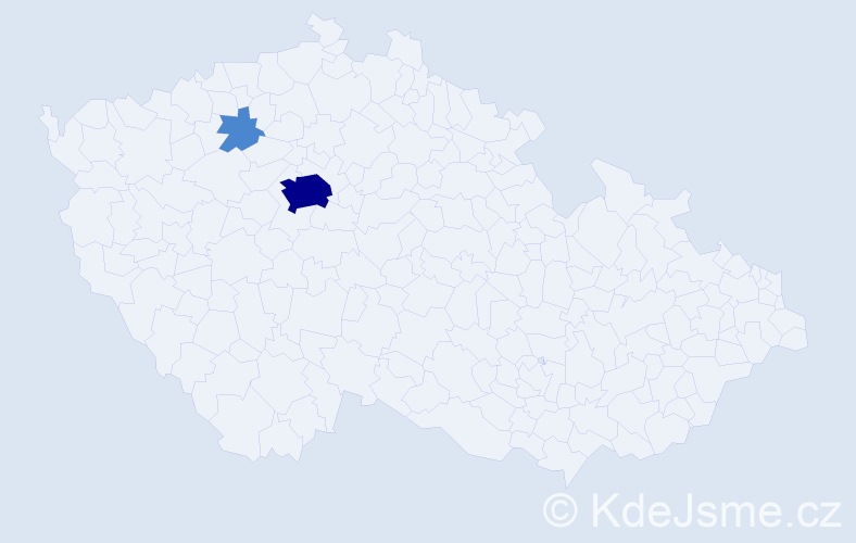 Příjmení: 'Bartony', počet výskytů 4 v celé ČR