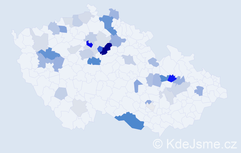 Příjmení: 'Najmonová', počet výskytů 105 v celé ČR