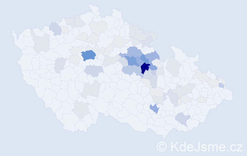 Příjmení: 'Bezdíček', počet výskytů 310 v celé ČR