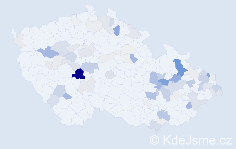 Příjmení: 'Kopka', počet výskytů 236 v celé ČR