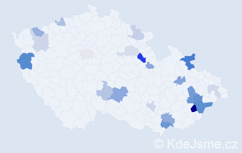 Příjmení: 'Batrlová', počet výskytů 48 v celé ČR