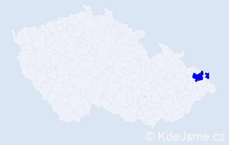 Příjmení: 'Skovejs', počet výskytů 4 v celé ČR