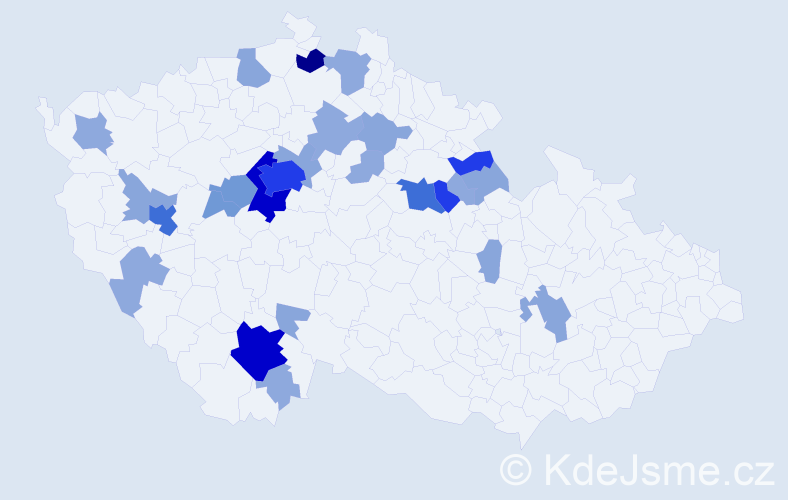 Příjmení: 'Abel', počet výskytů 82 v celé ČR