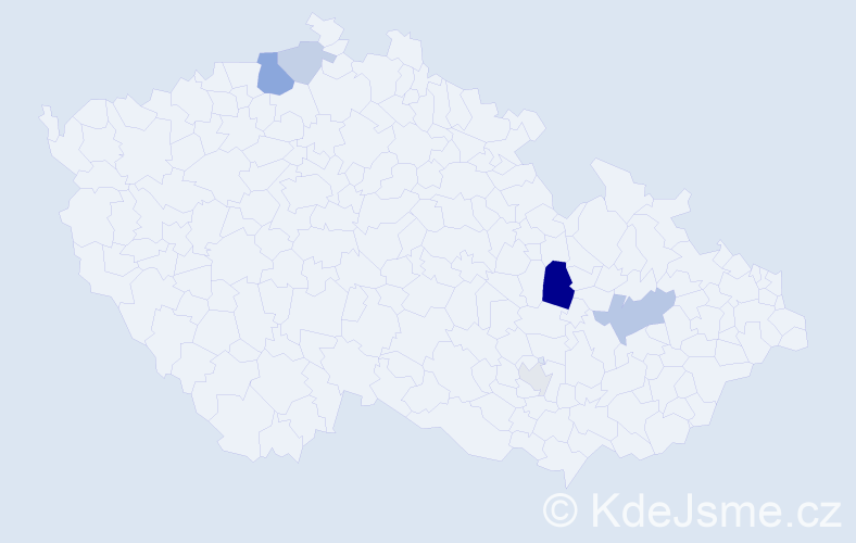Příjmení: 'Papa', počet výskytů 11 v celé ČR