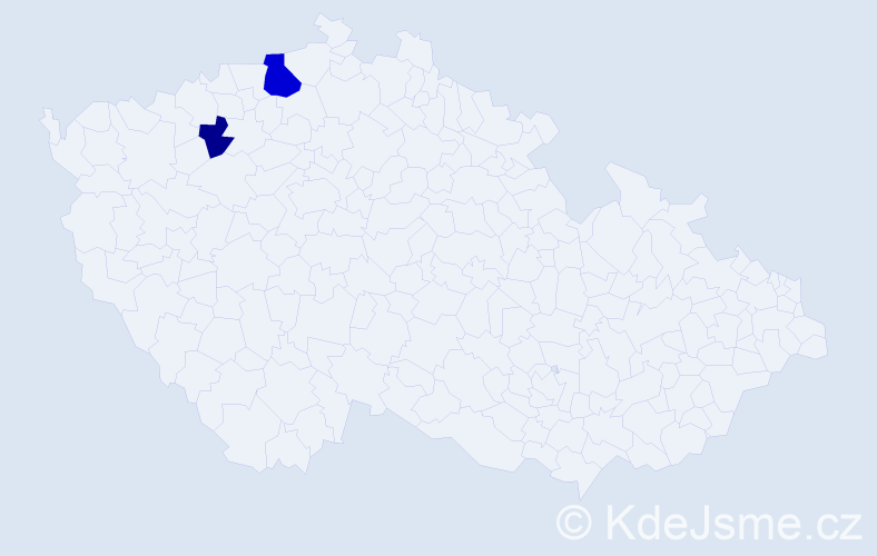 Příjmení: 'Tiličková', počet výskytů 4 v celé ČR