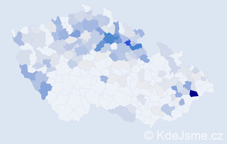 Příjmení: 'Ulrychová', počet výskytů 592 v celé ČR