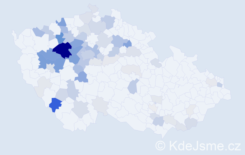 Příjmení: 'Zuska', počet výskytů 264 v celé ČR