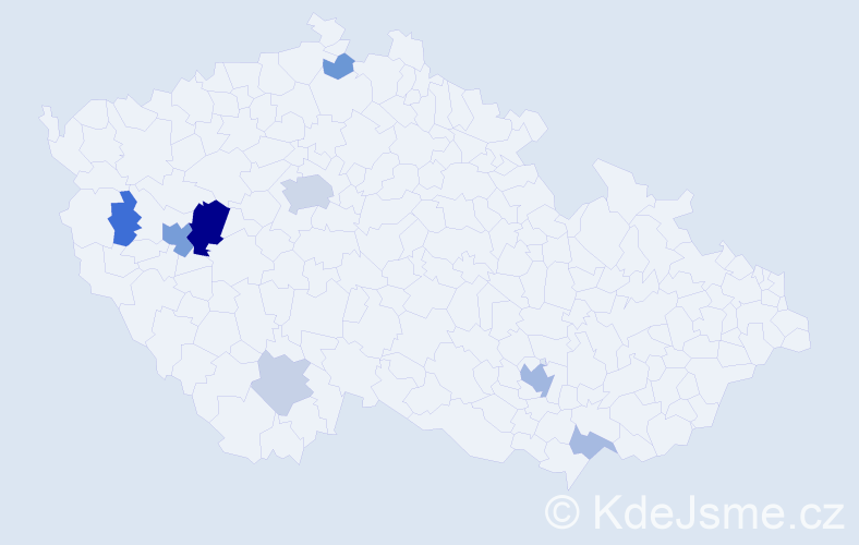 Příjmení: 'Audes', počet výskytů 22 v celé ČR
