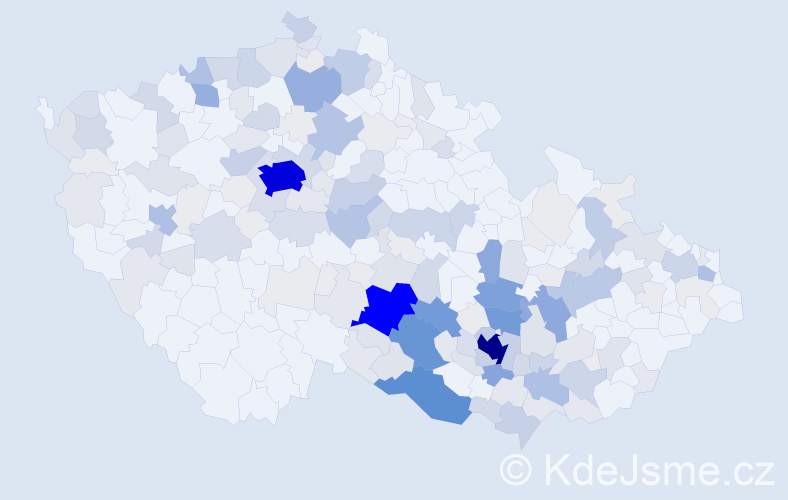 Příjmení: 'Baráková', počet výskytů 796 v celé ČR