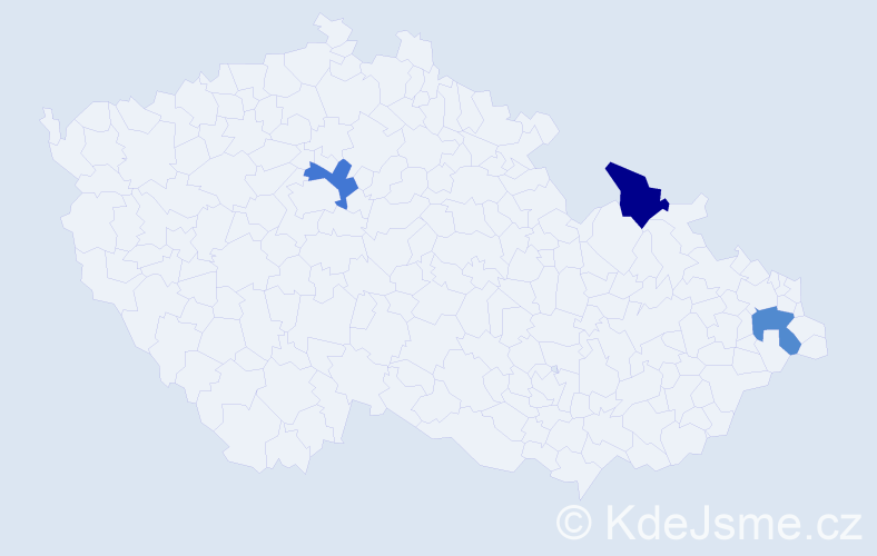 Příjmení: 'Cicoňová', počet výskytů 6 v celé ČR