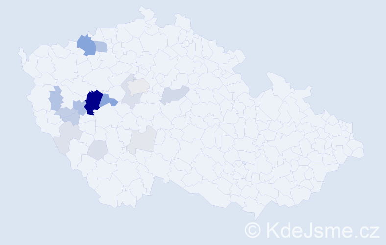 Příjmení: 'Auterský', počet výskytů 60 v celé ČR