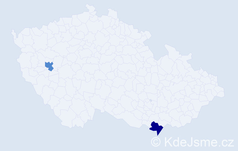 Příjmení: 'Peci', počet výskytů 4 v celé ČR