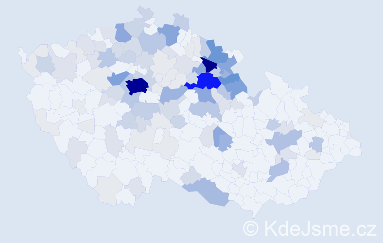 Příjmení: 'Petera', počet výskytů 506 v celé ČR
