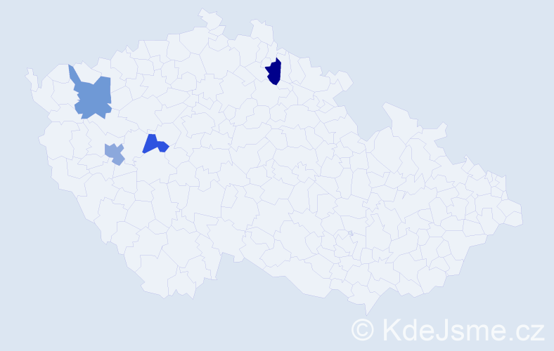 Příjmení: 'Hytha', počet výskytů 11 v celé ČR