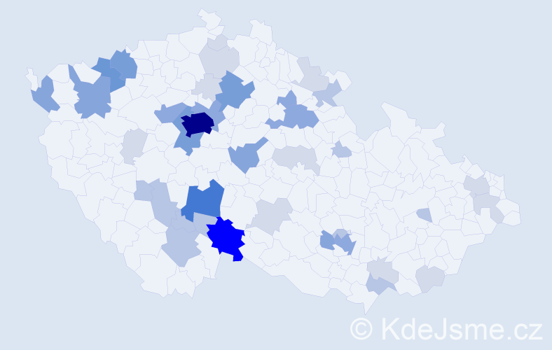 Příjmení: 'Prager', počet výskytů 122 v celé ČR