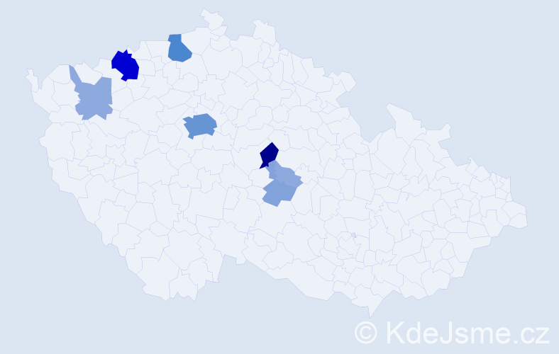 Příjmení: 'Ašenbrener', počet výskytů 26 v celé ČR