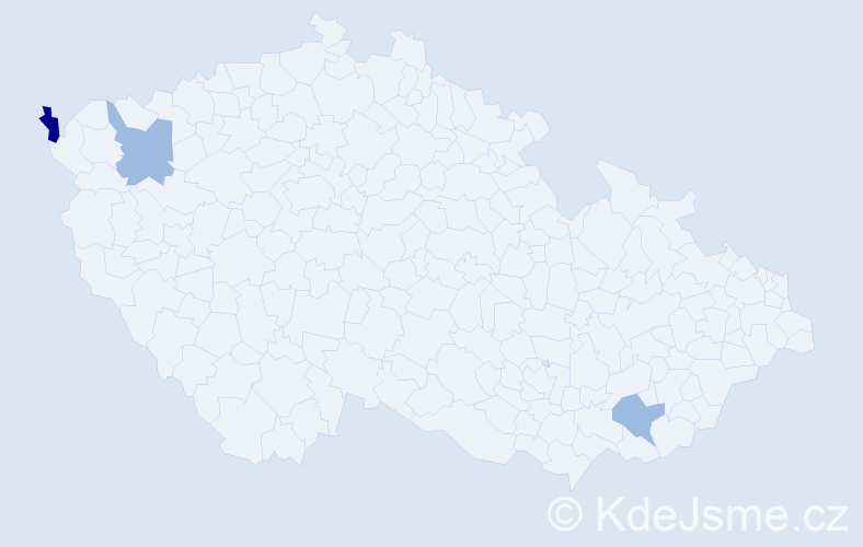 Příjmení: 'Utikal', počet výskytů 6 v celé ČR