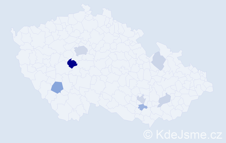Příjmení: 'Halay', počet výskytů 21 v celé ČR