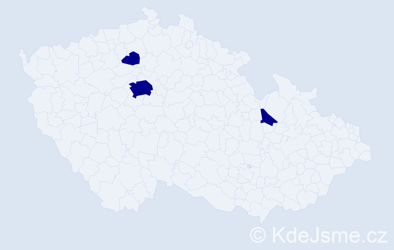 Příjmení: 'Kutlíková', počet výskytů 3 v celé ČR