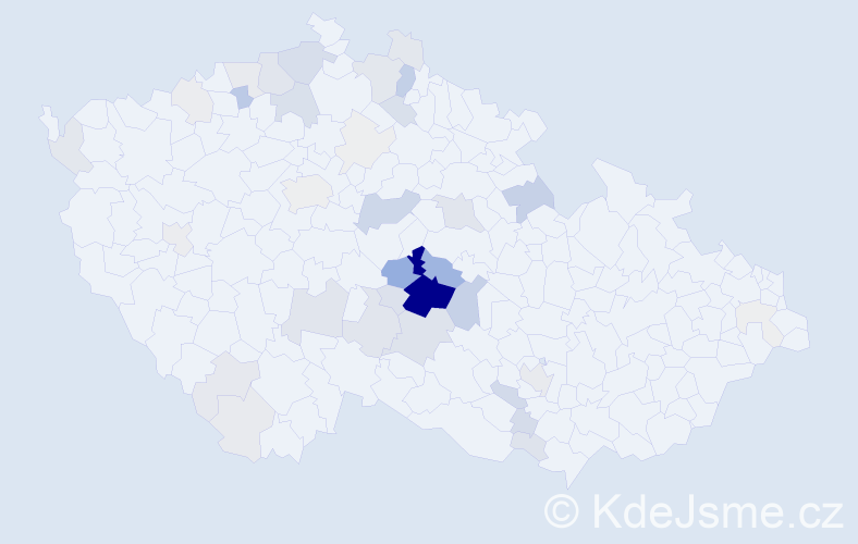 Příjmení: 'Milichovský', počet výskytů 169 v celé ČR