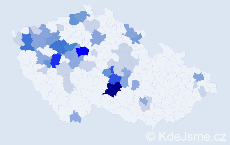 Příjmení: 'Milfait', počet výskytů 153 v celé ČR