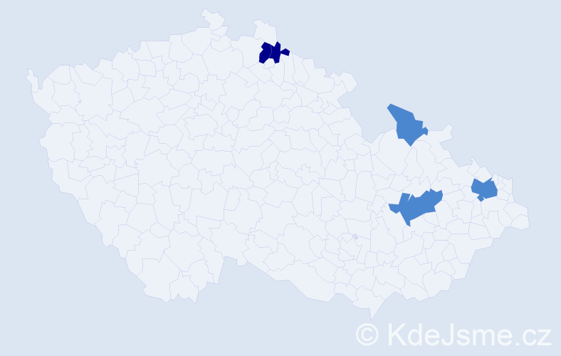 Příjmení: 'Pavlidisová', počet výskytů 9 v celé ČR
