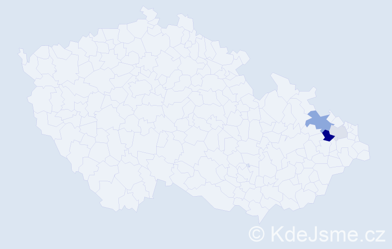 Příjmení: 'Varčoková', počet výskytů 6 v celé ČR