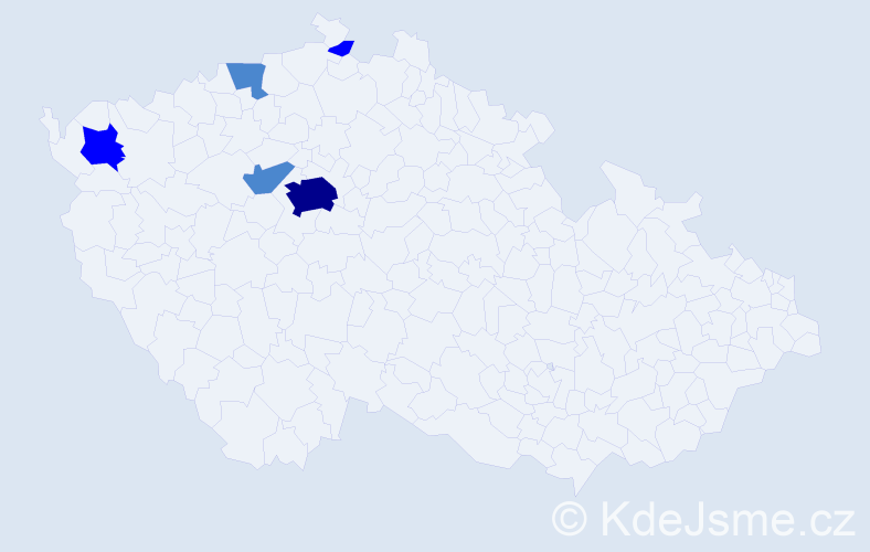 Příjmení: 'Pietsch', počet výskytů 9 v celé ČR
